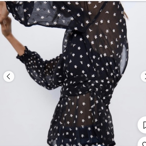🇺🇸 Zara Sheer Floral Blouse - Picture 5 of 7
